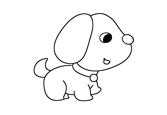 小狗怎么画简单又可爱 4张可爱的小狗简笔画